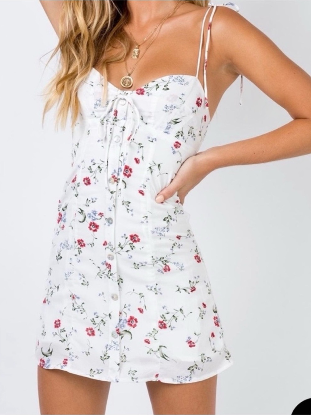 Princess Polly White Floral Mini Dress 8